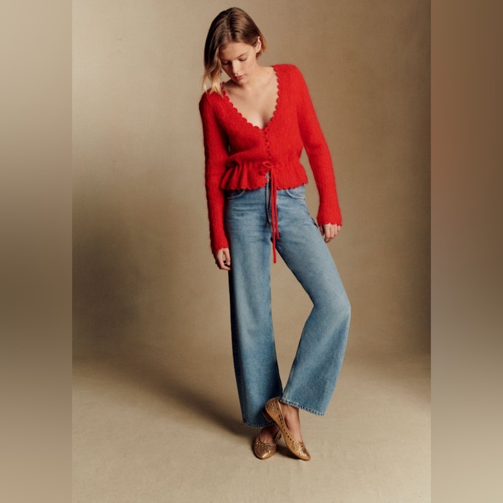 Sézane Elise Cardigan in Red | S - Picture 6 of 16